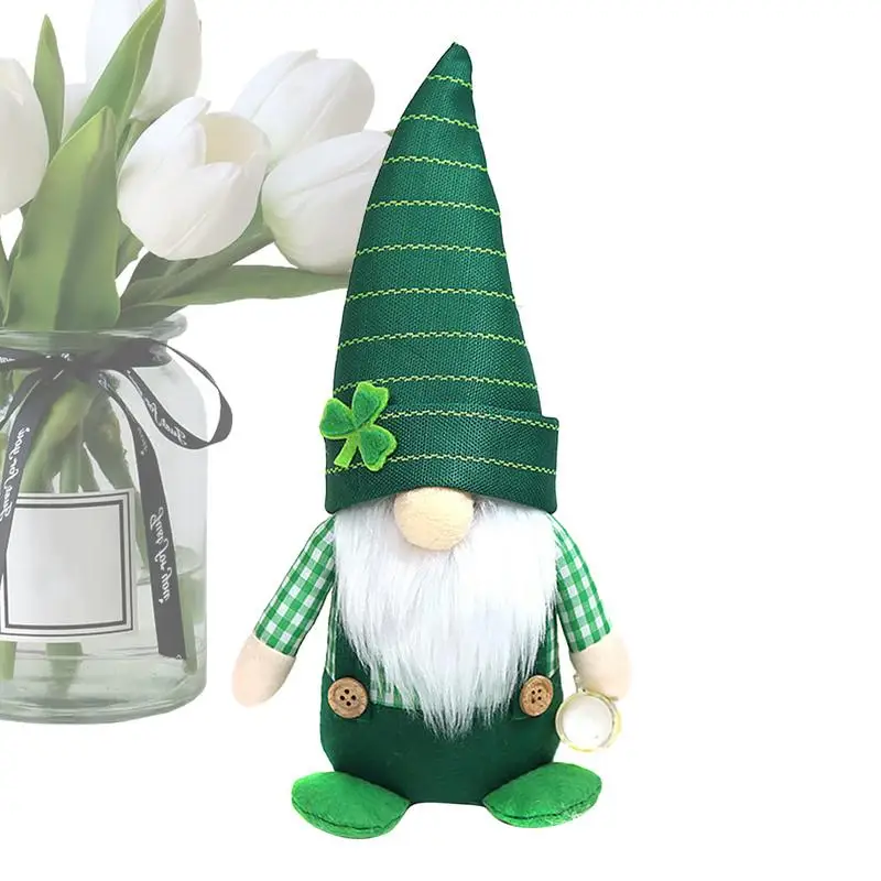 Green Gnome Plush Christmas Faceless Doll With Green Hat Green Leaf Festival Themed Party Supplies Winter Party Sofa Decor