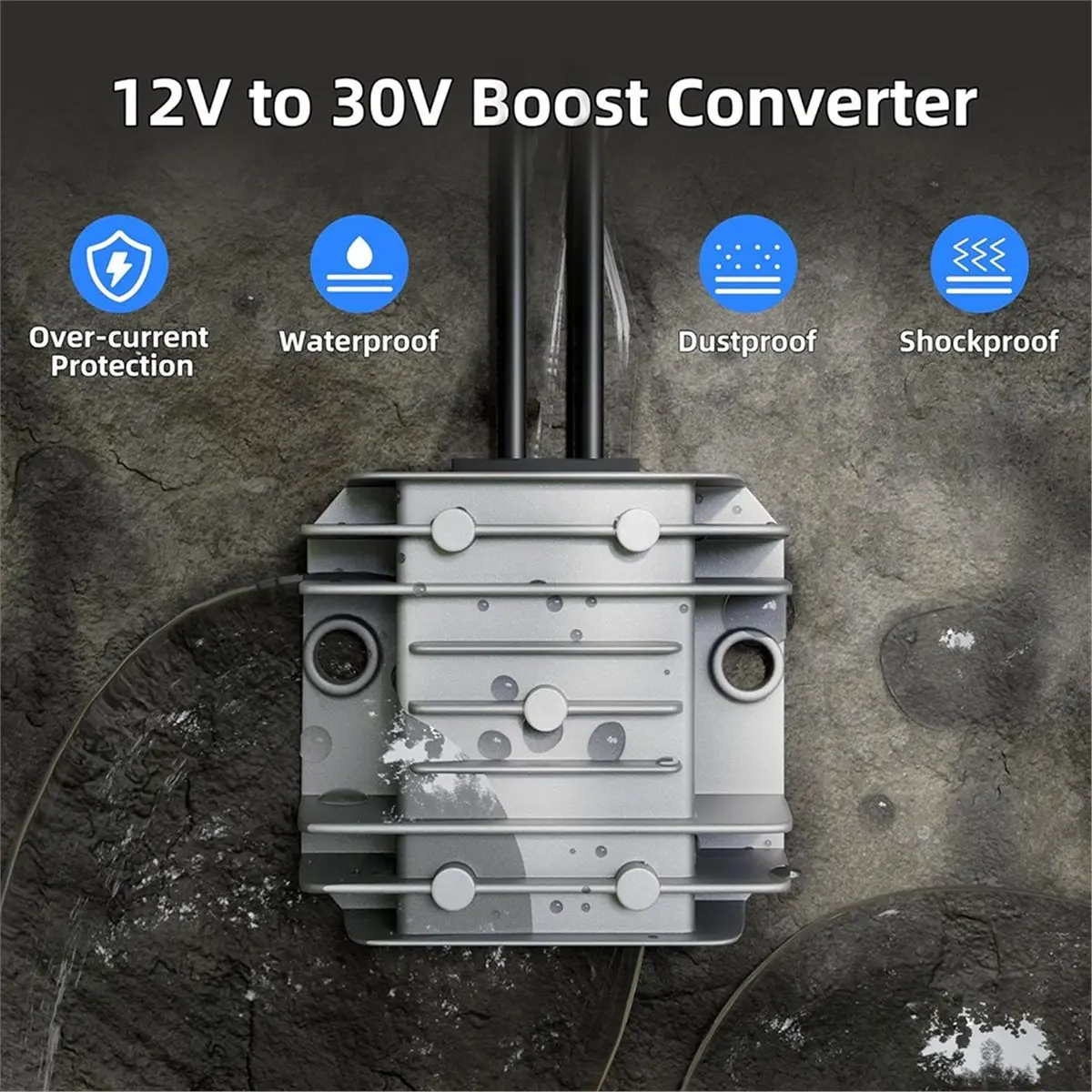 A10R 미니 12V 차량용 어댑터 DC 승압 컨버터 미니 전원 케이블 12V/24V에서 30V 3.5A 미니 전원 부스트 컨버터 (퓨즈 포함)