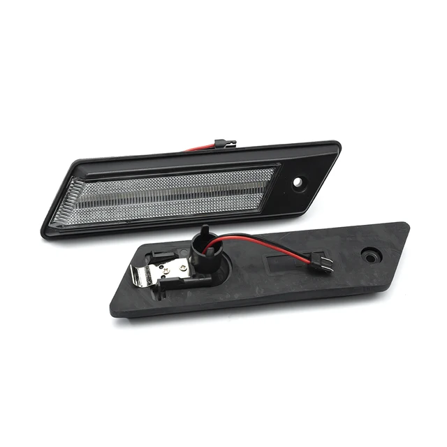 2x Smoked For BMW E30 E28 E24 E23 3 5 6 7Series Dynamic Bumper  