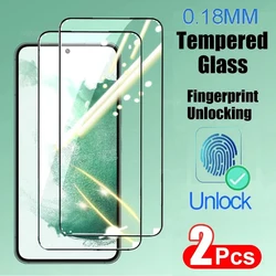 Premium Fingerprint Unlocking Tempered Glass Screen Protector - 2 Pack - Galaxy S23+ (2 Pieces Glass)
