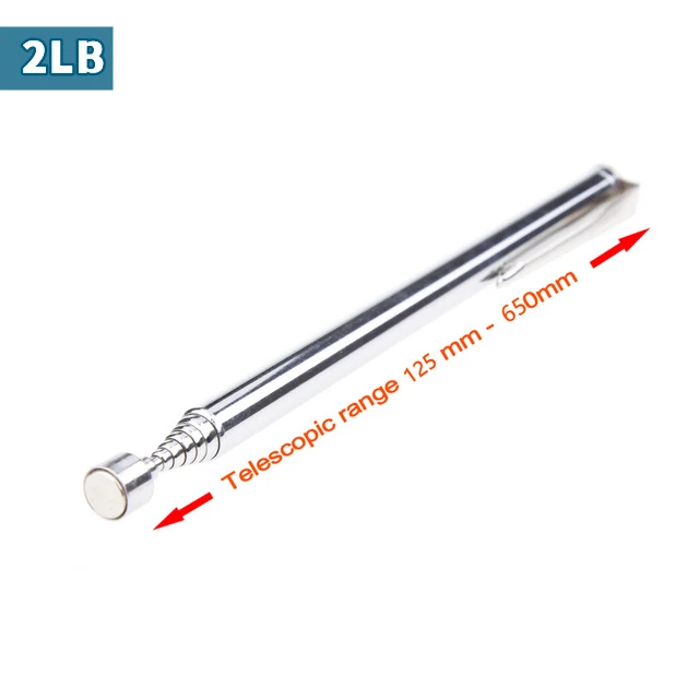 7 Styles Telescopic Magnetic Pen Metalworking Handy Tool Magnet Capacity for Picking Up Nut Bolt Adjustable Pickup Rod Stick 2LB Silver