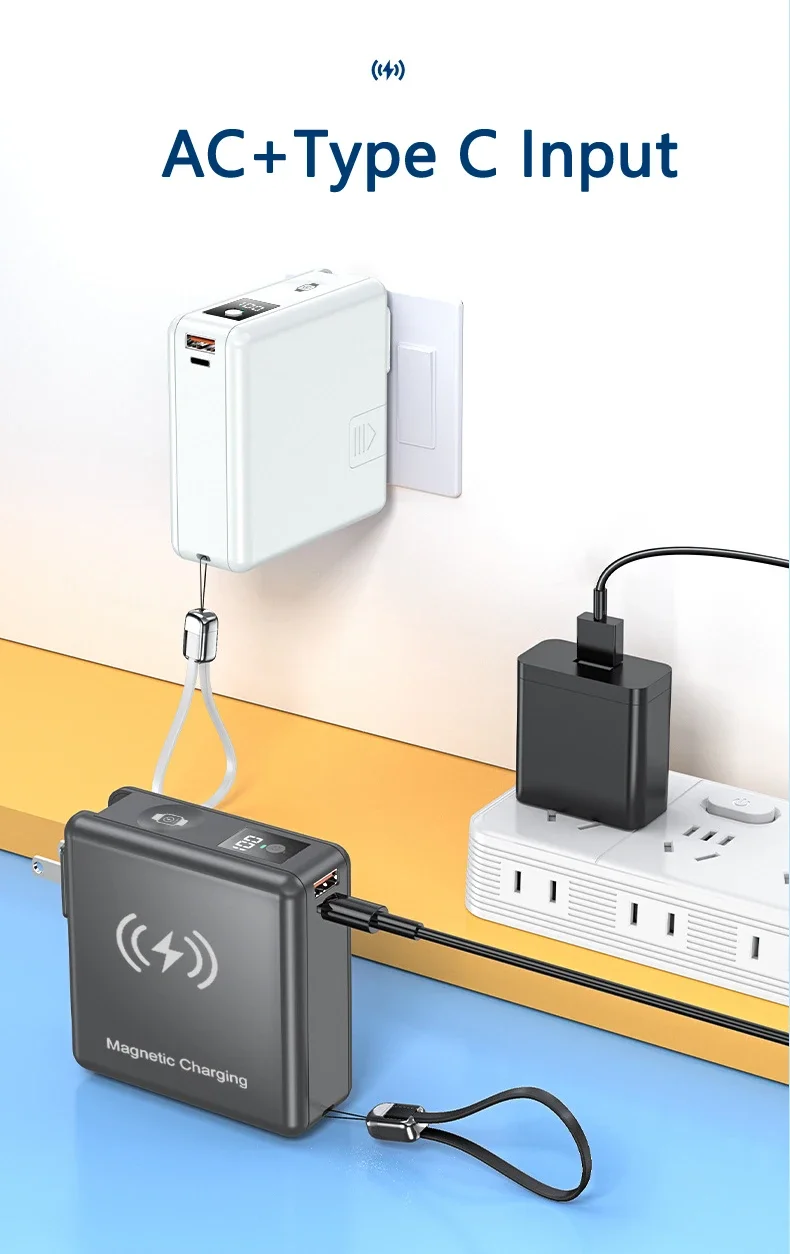 Magnetische Wireless Powerbank Usb C Schnellladegerät Für Iphone_voghion.com