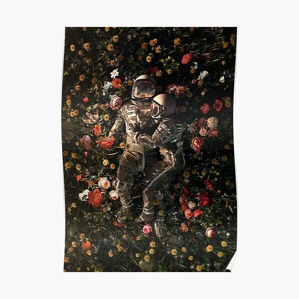

Astronaut Sleep Flower Poster Decor Modern Vintage Funny Picture Room Home Painting Art Decoration Wall Mural Print No Frame