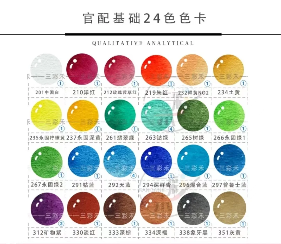 Holbein Etsuko Yamane botanical watercolor paint 24 colors original acuarela sub-pack 0.5ml 1ml professional artist painting