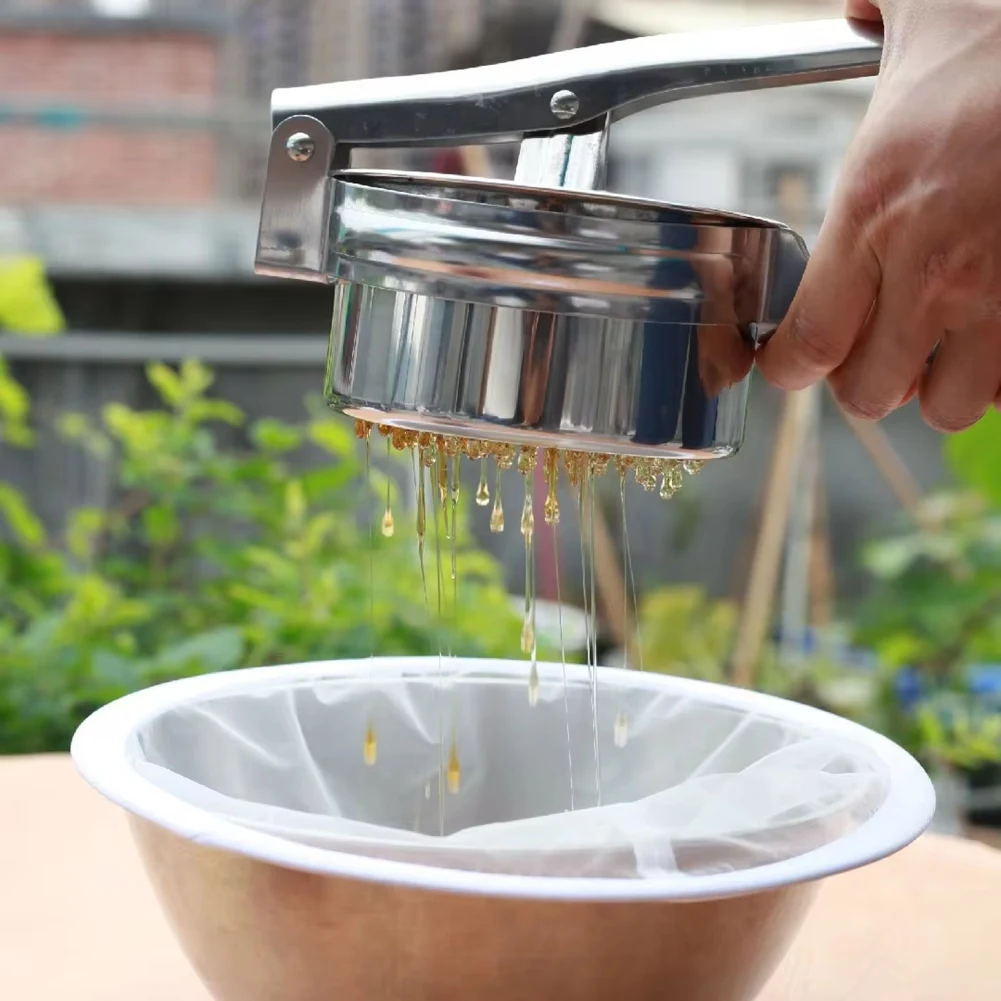 Mini Honey Presser Separator Stainless Steel Honey Separator Portable Fruit Food Press