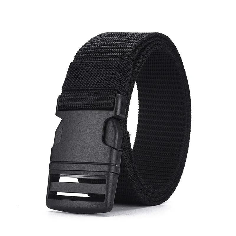 Men's Belt Without Metal Plastic Buckle Belt High Quality Canvas For Nylon Belt Tactical Belt Outdoor Woven Belt Neutral Belts
