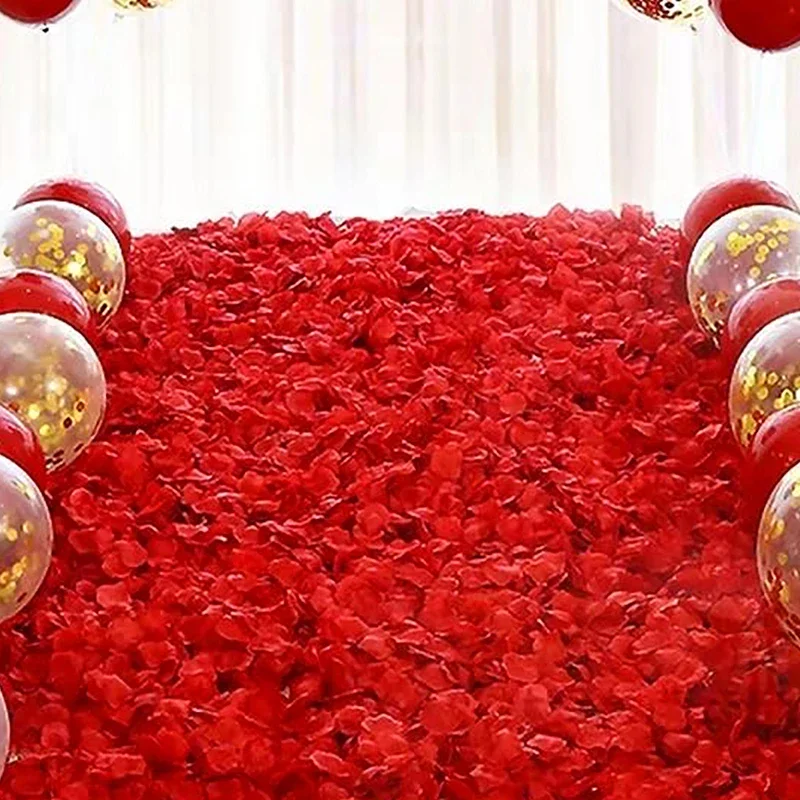 1000PCS Rose Petals Artificial Petals for Wedding Decoration Romantic Night Valentine's Day Proposal Anniversary Party Event