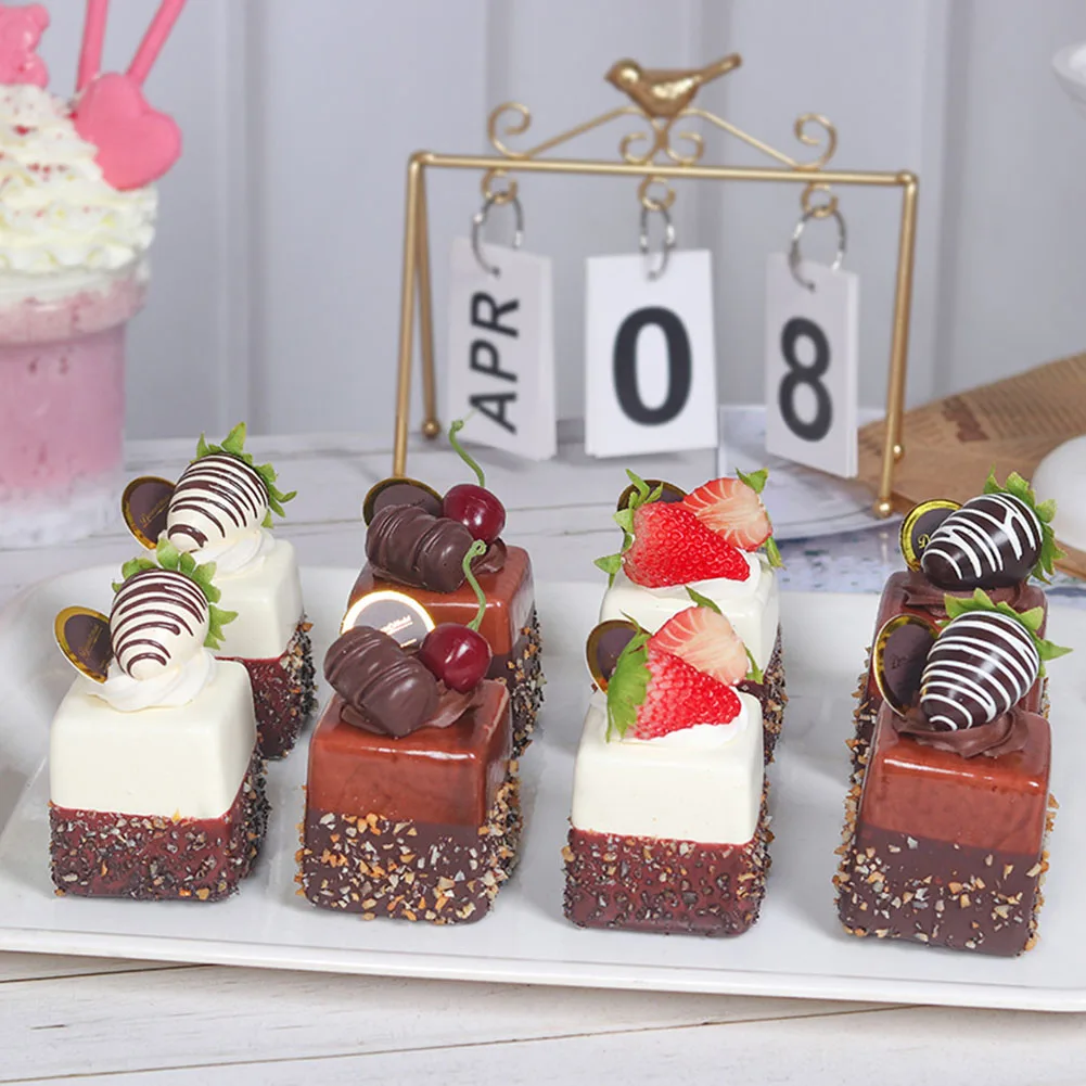 Artificial Fruit Cake Biscuit Fake Food Decoration Photography Pro Food Simulation Cake Model 1PC