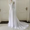 Customized ZJ6032 Chiffon Wedding Dresses for Women 2025 Summer New Sleeveless Bridal Gowns with Lace New Court Train 6