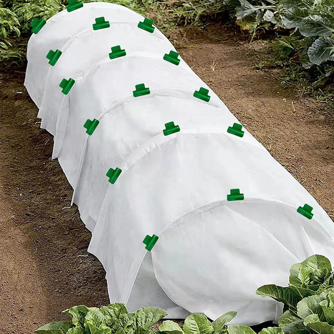 

10 Pcs Greenhouse Clamps Clips, Shade Cloth Clips Bird Netting Mounting Clips Greenhouse Steel Wire Pressure Film Clips