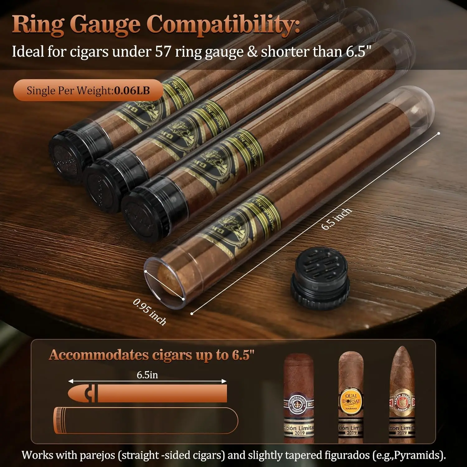 Luxury Leather Cigar Travel Case with Cutters and Puncher