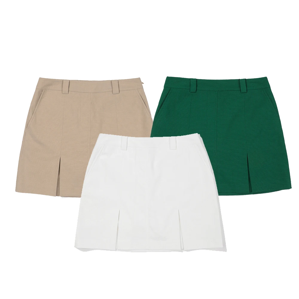 

[말본골프] 2024 New Golf Women's All-match Hip Vents A- Line Short Skirt Sports Slim Fit