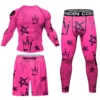Cody Lundin Men Active Wear Pink Athletic Gym T-shirt uv protection Men Rash Guard BJJ jiu jitsu Rash Guard MMA Grappling Shorts 1