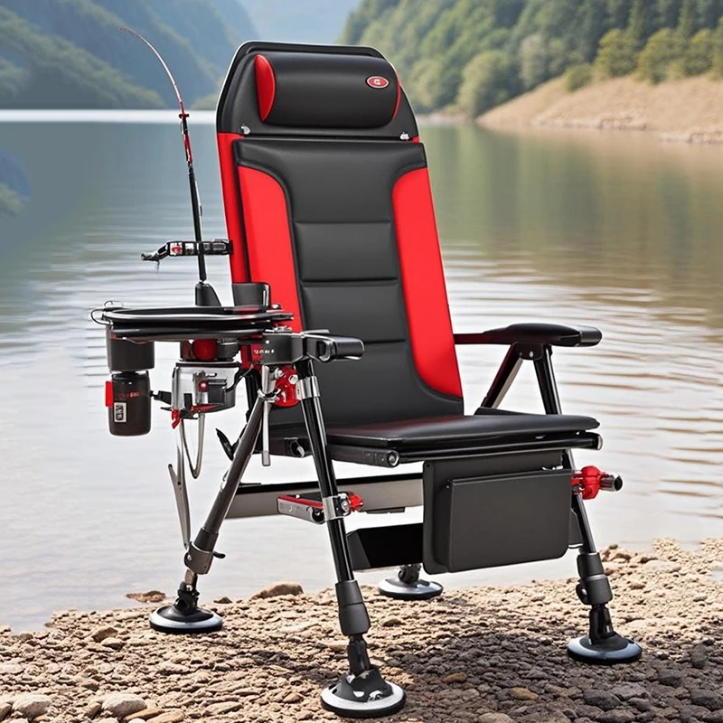 Chaise pêche pliante européenne portable confortable pour sessions longues rivière étang