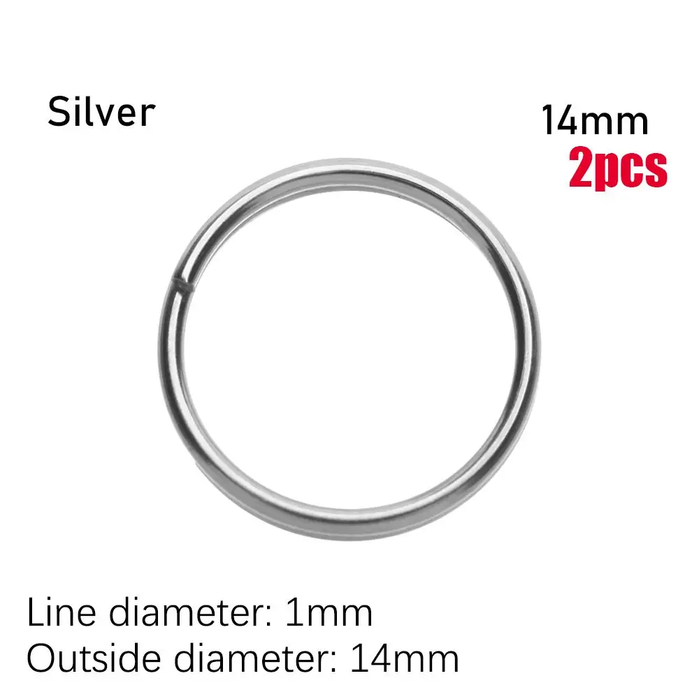 Silver-14mm 2pcs