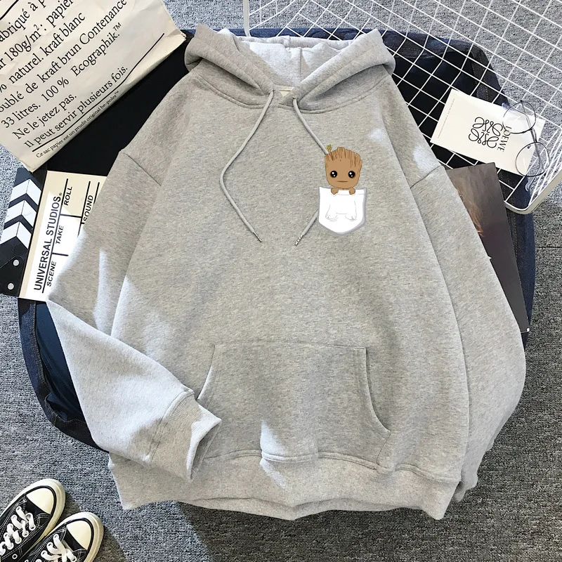 thumbnail image 1 of Sudadera con capucha De Groot para hombre y mujer, suéter Unisex con estampado de Héroe de película, de gran tamaño, de alta calidad, 1 of 5