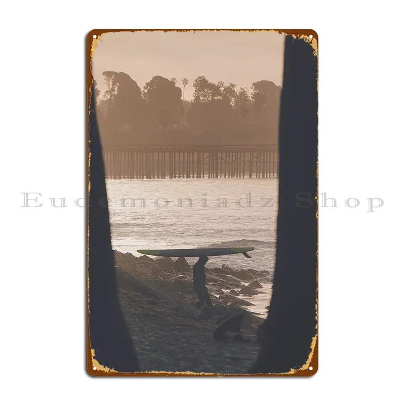 

Время серфинга, металлическая табличка, фотография, фотография гаража, настенная фотография