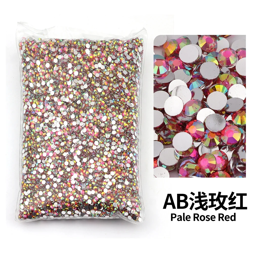 Vibrant Red Resin Flat Back Rhinestones - Bulk Wholesale