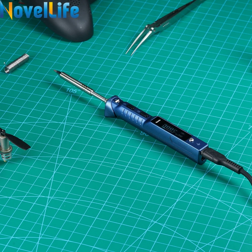 TOOLSAVING Soldering Iron TS101 Original Smart Programmable PD 90W DC 65w Portable Pocket Size Upgraded From Ts100 Solder Iron Station Pen Fast Heating Welding Tool Blue Ts101b B2