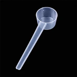 Precision Measuring Spoons for Kitchen and Baking - Flat Bottom Plastic Scoops (Transparent)