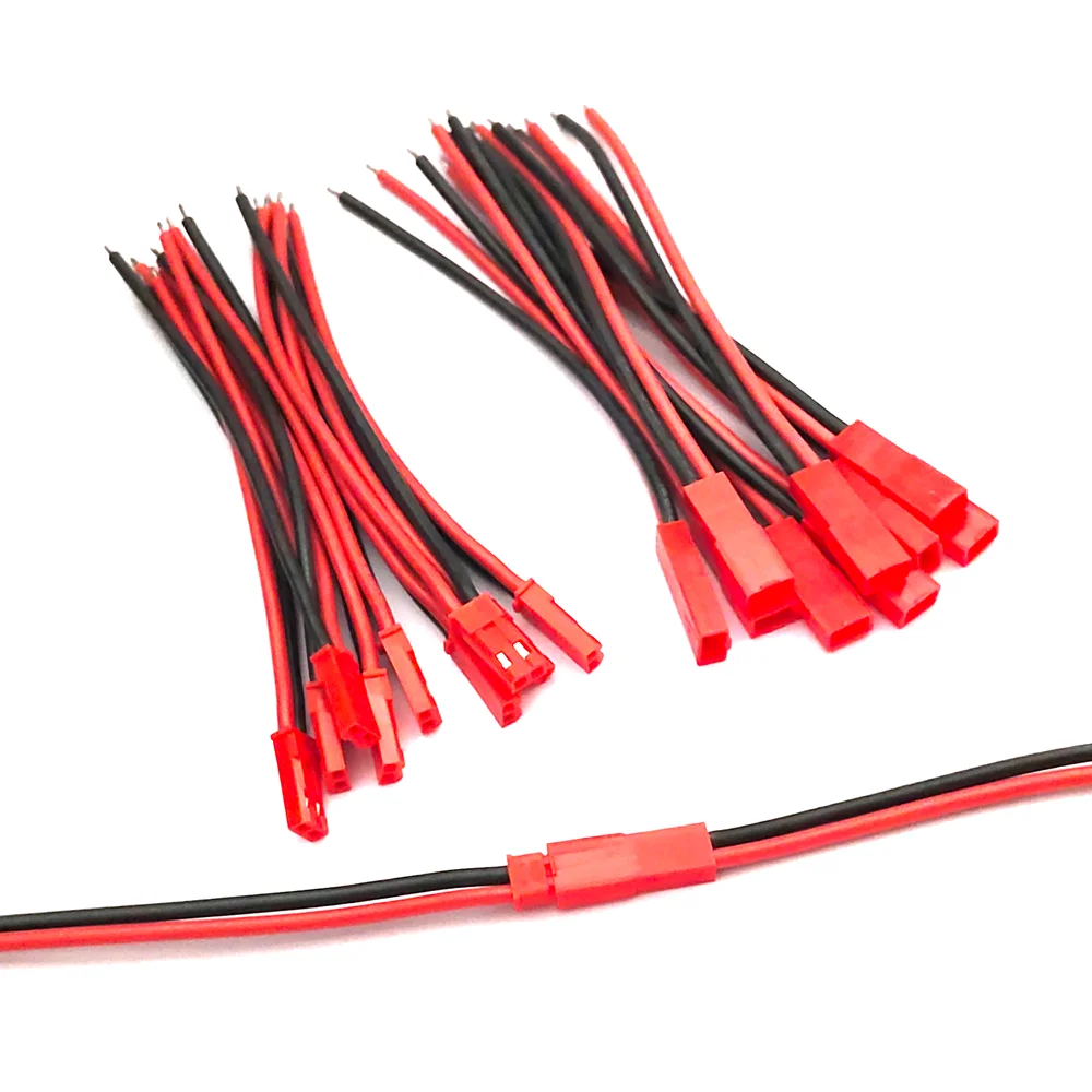 5/10/20 Paar JST SYP 2-Pin-Steckverbinder, männlich/weiblich, 20AWG, 10 cm Silikonkabel für LED-Streifen, RC-Batterie