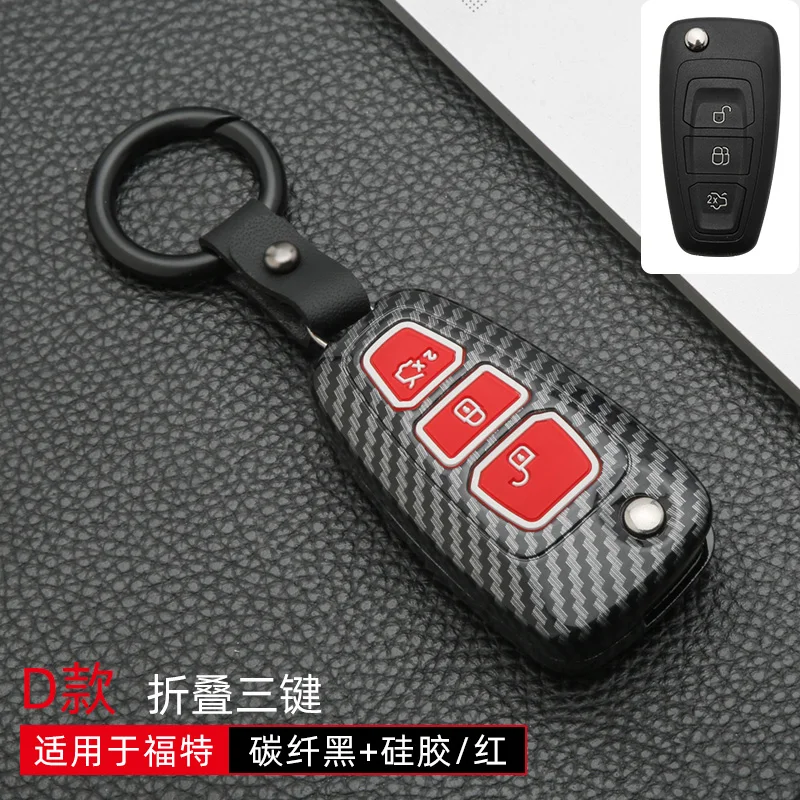 Car Flip Key Cover Remote Case Fob Fit For Ford Focus Mk3 Mondeo Fiesta Kuga Ecosport Escape Ranger S-max C-max With Keyring - - Racext™️ - - Racext 16