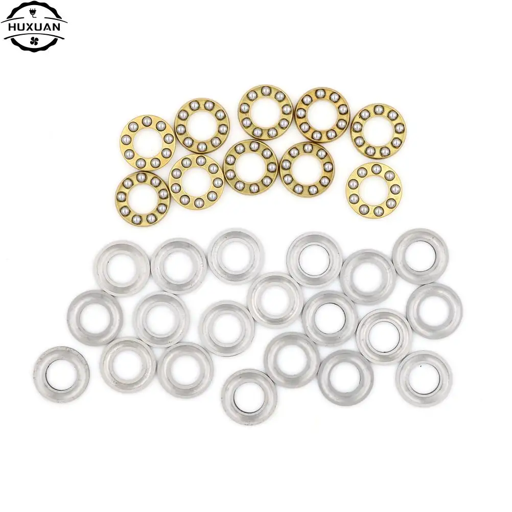 10pcs Pratical Miniature Thrust Bearings F8-16M Metal Axial Ball Bearing Set For Hardware Accessories 8x16x5mm