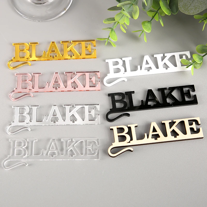 Wedding Wine Charms Place Cards Glass Markers