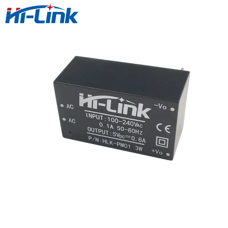 Hi-Link PM01 3W Output Ac Dc converte 5v/600mA High-efficiency Isolated switching LED power supply module In stock