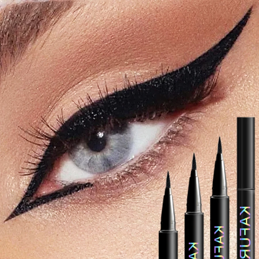 Langanhaltender Wasserfester Flüssig-eyeliner Stift In Mattem Schwarz_voghion.com