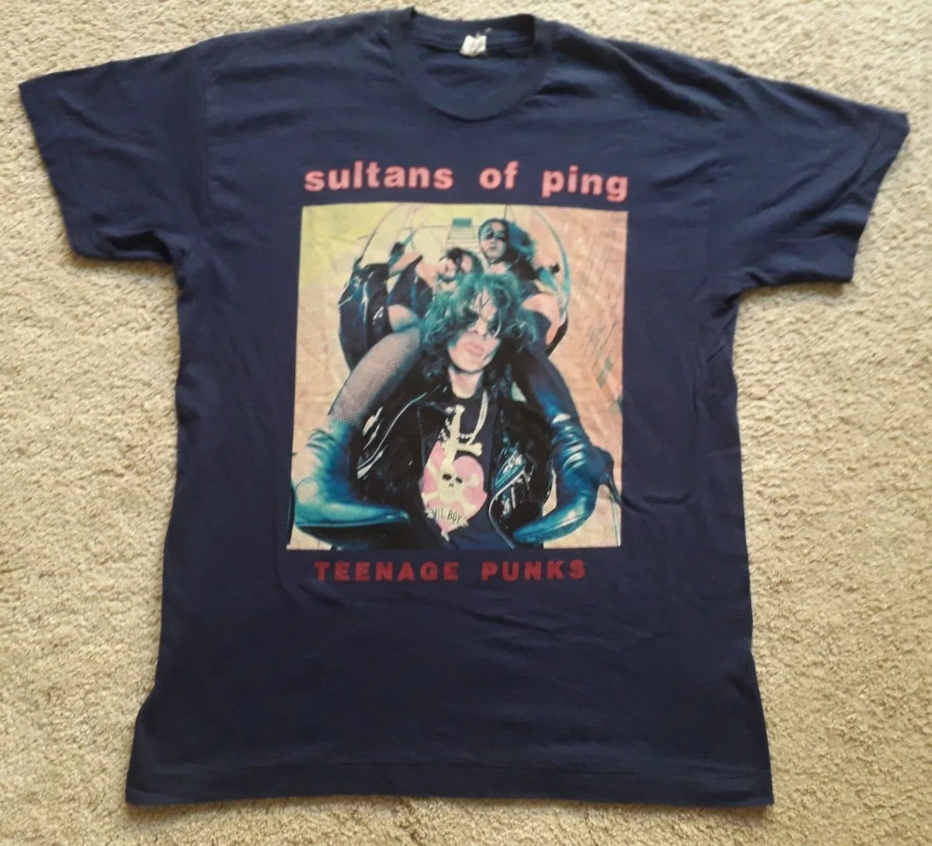 Sultans Of Ping Teenage Punks Vintage 1993 T Shirt Blue Xl Drug Lp Smiths Wave