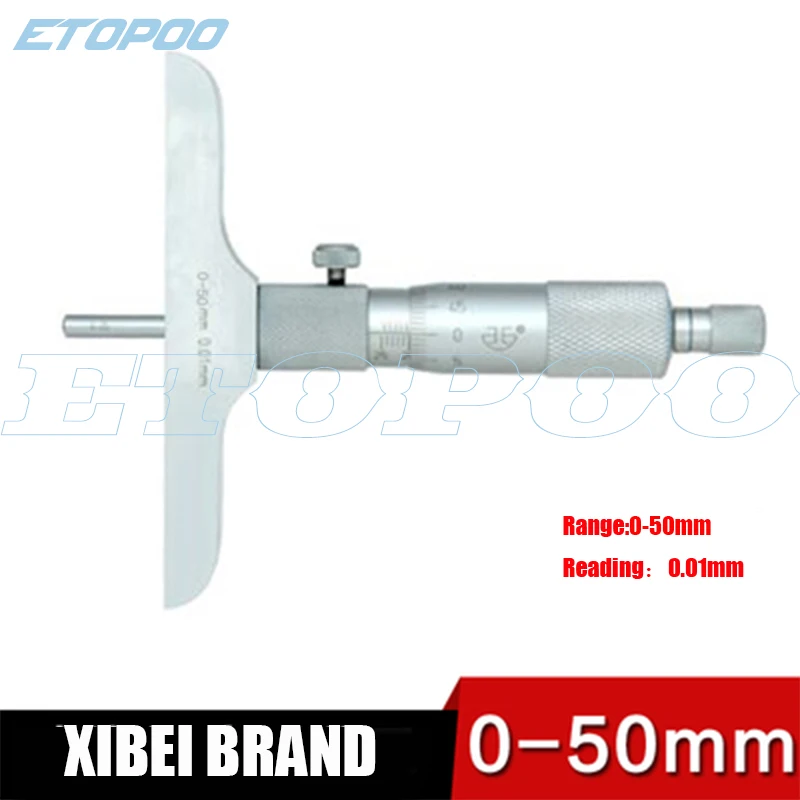 tipo micrômetro da profundidade de medidor do micrômetro da profundidade com ferramentas de medição do calibre da profundidade das hastes
