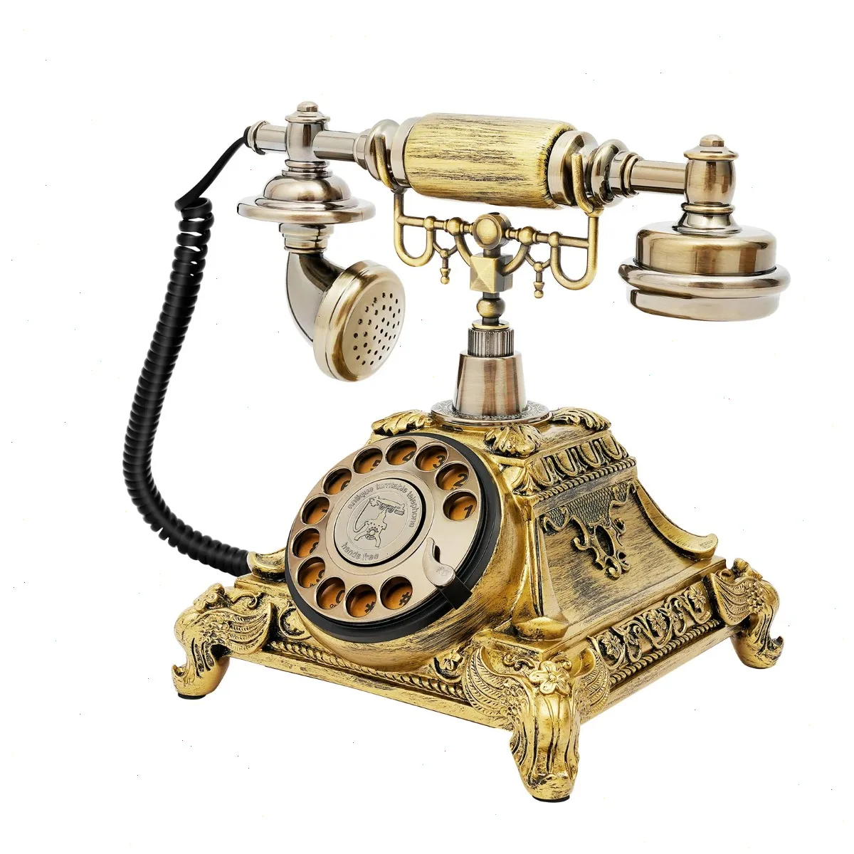 Retro Rotary Phone,Vintage Telephone Working Landline with Clear Call,Resin Zinc Alloy Classic Design for Home Office Decor Gift
