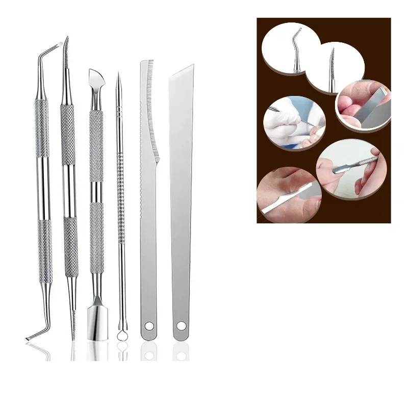 Foot Care Tool 3/6Pcs Cuticle pushers Pedicure File Hard Skin Remover Foot Care Tool Beauty Health Tools