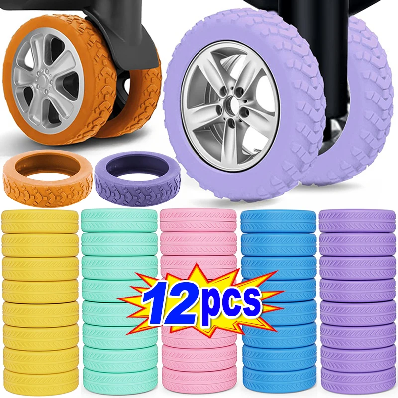 수하물용 실리콘 휠 보호대, 소음 감소, 여행 가방 휠 커버, 두꺼운 질감 수하물 액세서리  Best5