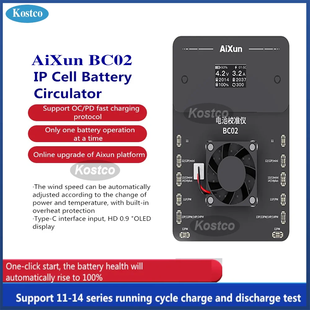 

JC JCID Aixun BC02 Battery Calibrator Apple Battery Health Calibration for iPhone 11 12 13 14 Pro max Series Battery Repair Tool