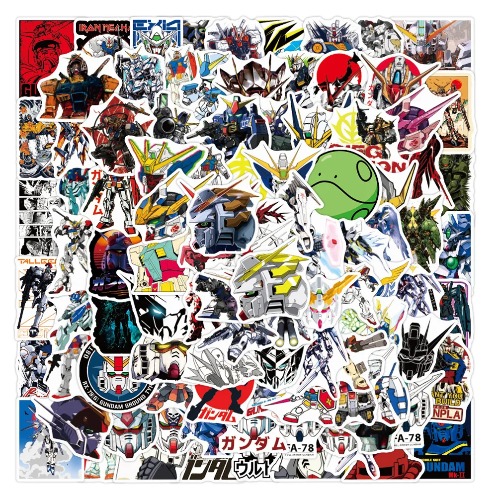 10/30/50pcs Cool Cartoon GUNDAM Graffiti Stickers Classic Japan Anime Sticker for Laptop Skateboard Bike Kids Toy Decals Sticker sd gundam battle alliance pc