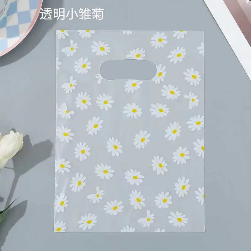 New Design Black & White Striped Bags Packaging Gift Small Plastic Jewelry Thanks You Cute cartoon gift packaging bag with flat