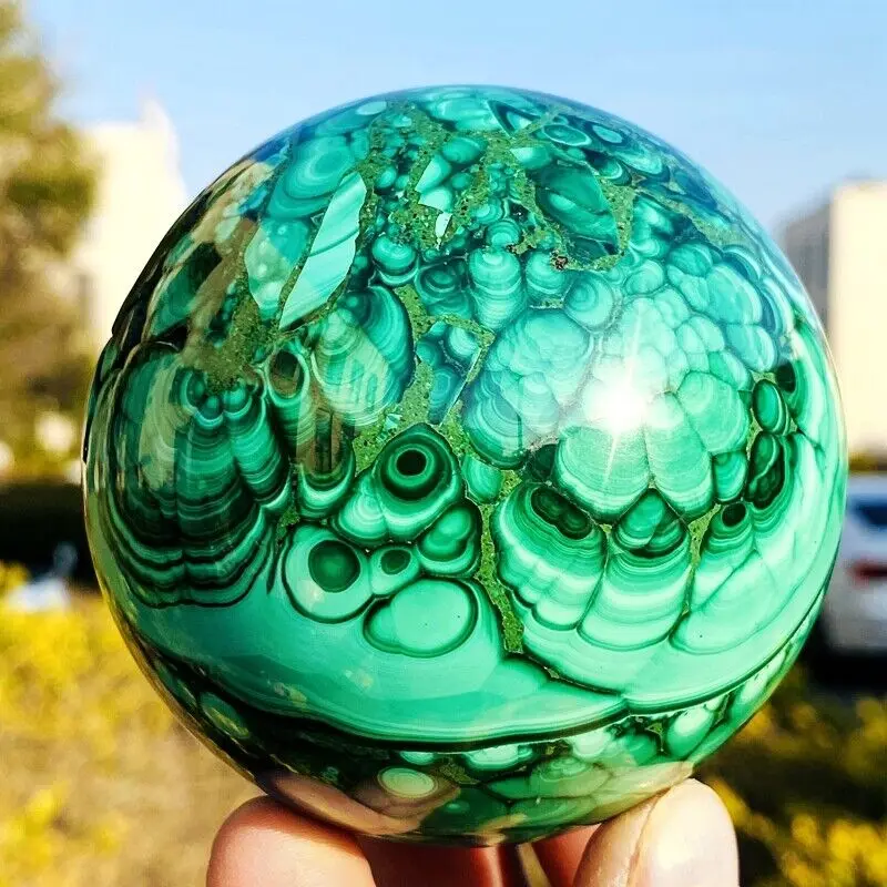 

Natural Malachite Ball. Stone Ball Furnishing Articles Raw Ore Specimens Alleviate Fatigue Stone