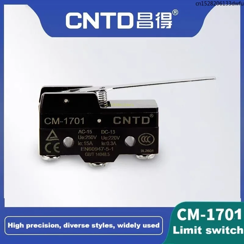 CNTD 전기 마이크로 스위치 CM-1701 수평 리미트 트래블 스위치 셀프 리셋팅 롱 핸들