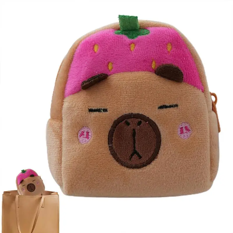 

Милый плюшевый Кошелек капибара кошелек с животными мультяшный плюшевый чехол портативный органайзер многофункциональный кошелек для взрослых