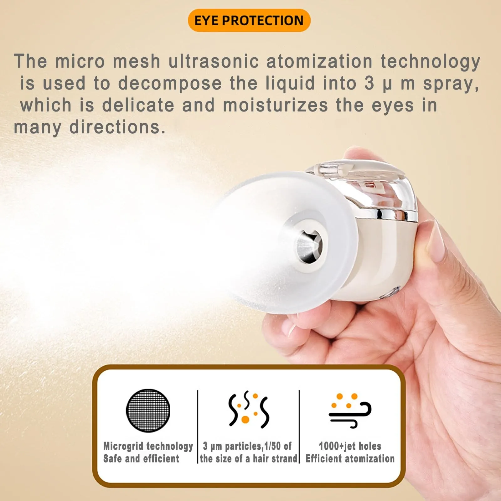 Nano Atomizing Humidifier Eye Hydrating Instrument Hot Cold Compress Eye Steamer Portable Usb Charging Eyewash Skin Care Tools