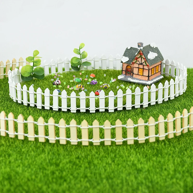 100cm Mini Wooden Fence Miniature DIY Fairy Garden Courtyard Landscape Accessories Handmade Crafts Decoration For Home 6