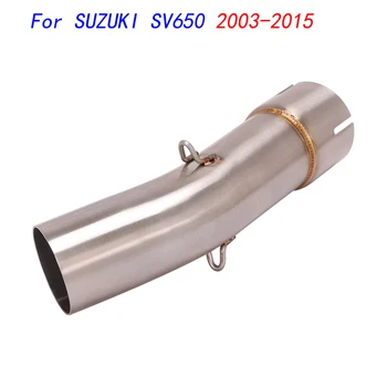 Escape Motorcycle Middle Connect Tube Mid Link Pipe Stainless Steel Exhaust System For SUZUKI SV650 2003-2015
