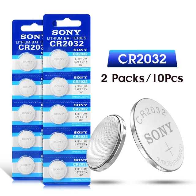 SONY 1-50Pcs CR2032 3V Lithium Button Cell Batteries BR2032 DL2032 ECR2032 Coin Battery Single Use For Watch Car Remote Key 10Pcs