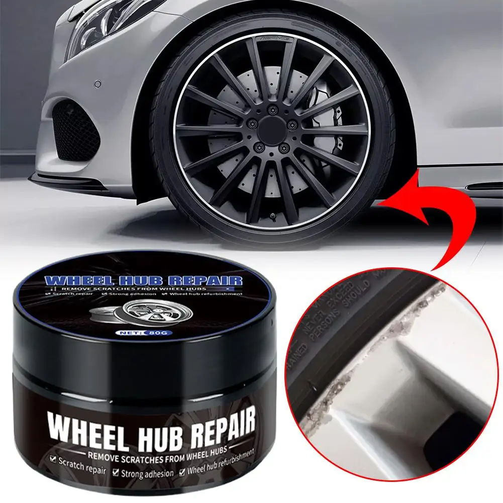 80g Auto Wheel Scratches Repair Wax Car Tire Retread Coating Maintenance Clean Tools Anti-oxidation Protective Metal Polish W4P2