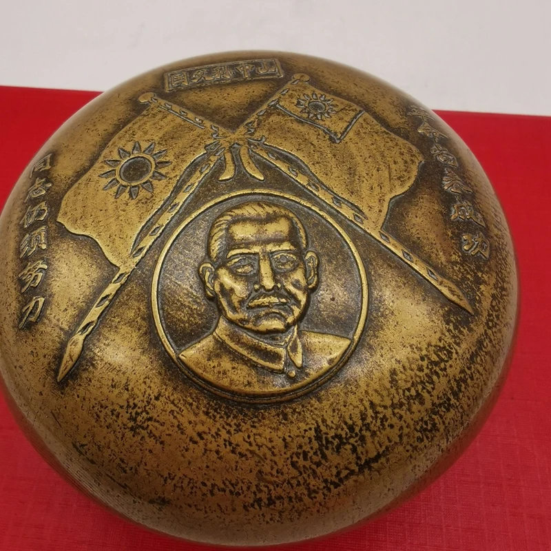 

Античная бронза Китайская Республика медные чернильные картриджи четыре сокровища Кабинета антикварные офисные принадлежности