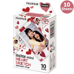Fujifilm Instax Mini Film Photo Paper - 10 Sheets Pack (Heart Sketch)