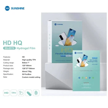 50PCS Pellicola flessibile idrogel SUNSHINE SS-057H Mietubl HD Blu opaco Protezione schermo privacy per membrana specifica macchina da taglio