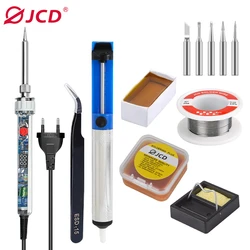 90W Electric Soldering Iron with Transparent Shell and Digital LCD Display - EU (P907 KIT3)